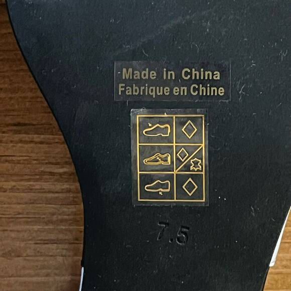 Jeffrey Campbell Women’s Heeled Sandals Size 7.5 Black White Daisy Boho Spring - Picture 10 of 15